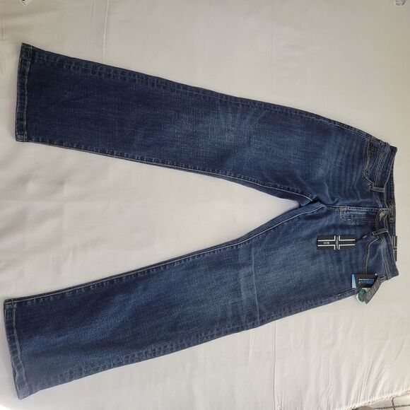$119 NEW LIVERPOOL Kingston Modern Straight Leg INDIGO Cool Max Jeans 32 NWT - Picture 3 of 11